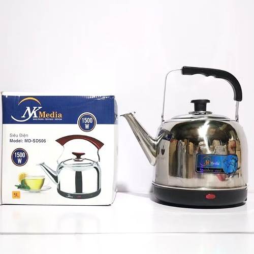 Siêu điện 5 lít NK media Tự Ngắt Khi Sôi BH 12 Tháng hàng chính hãng