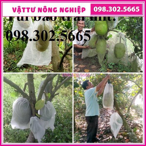 10 Túi Vải Lưới Không Dệt Bọc Mít kích thước 40x50cm Siêu Bền -Chống Ruồi, Chim, Côn Trùng Hút Chích, Chịu Nắng Mưa Qu