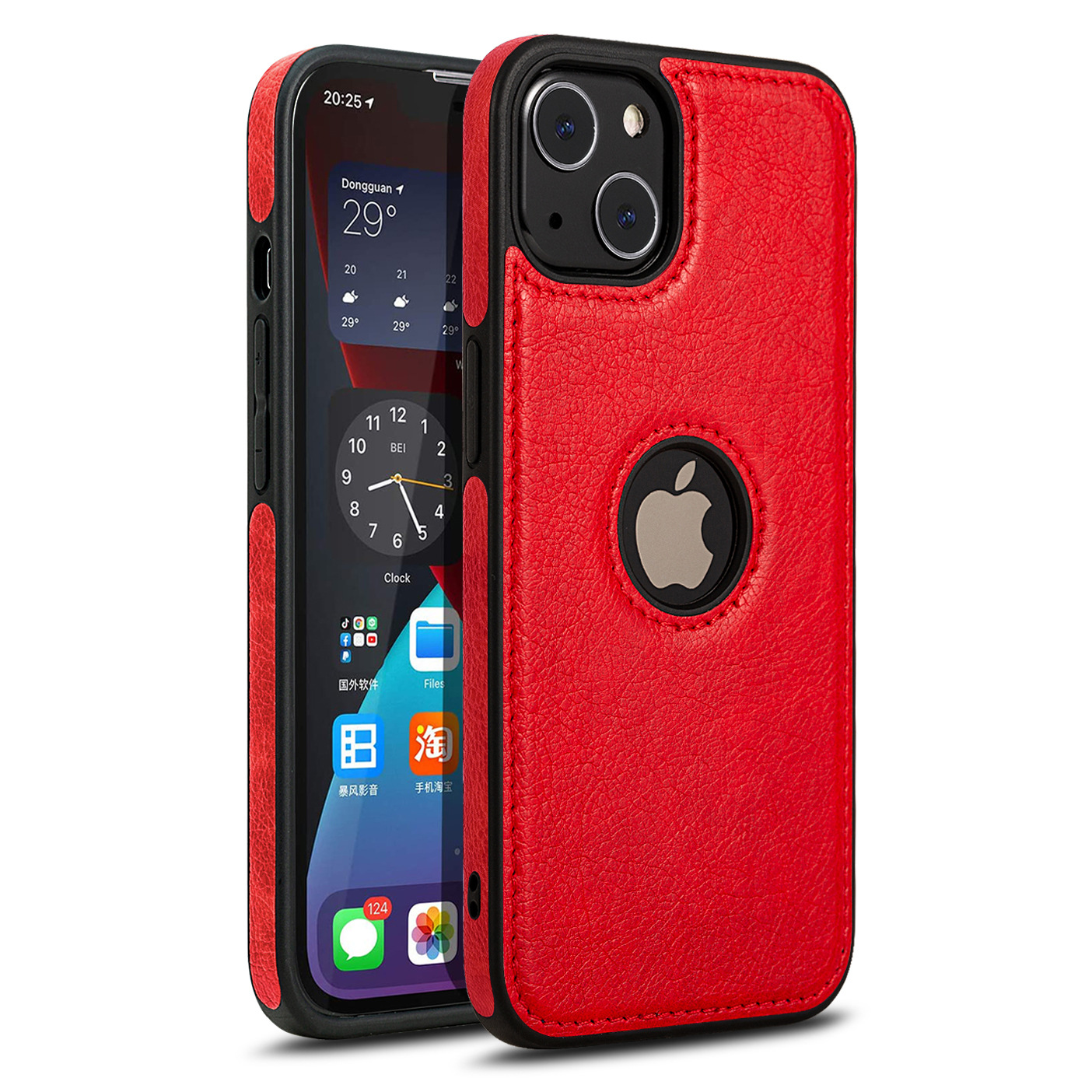 Ốp Lưng Da Cao Cấp Dành Cho Iphone 14 14 Plus 14 Pro 14 Pro Max - Hàng Chính Hãng - Đỏ - 14