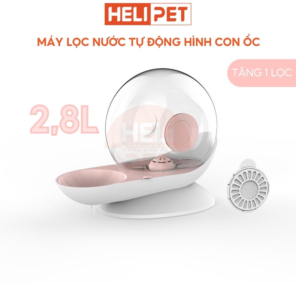 Máy lọc nước tự động hình con ốc cho chó mèo Máy Uống Nước Cho thú cưng - HeLiPet