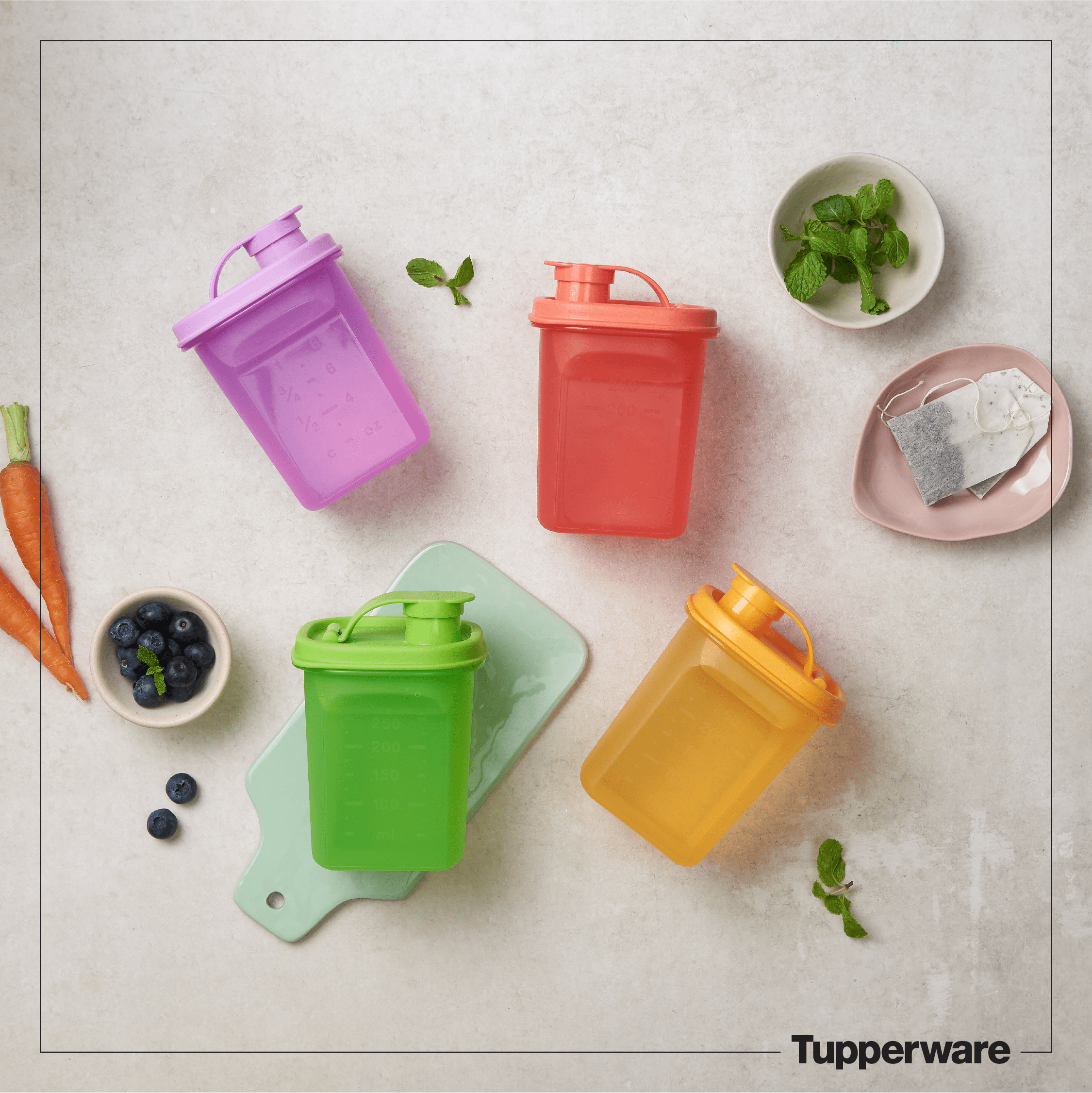 Bộ Bình Nước Tupperware Slim Line Pitcher 350ml - Hàng Chính Hãng