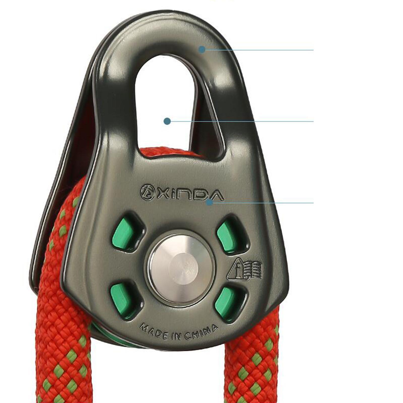 Single Sheave Mechanical Climbing Pulley for Mountaineering Hitch Tending