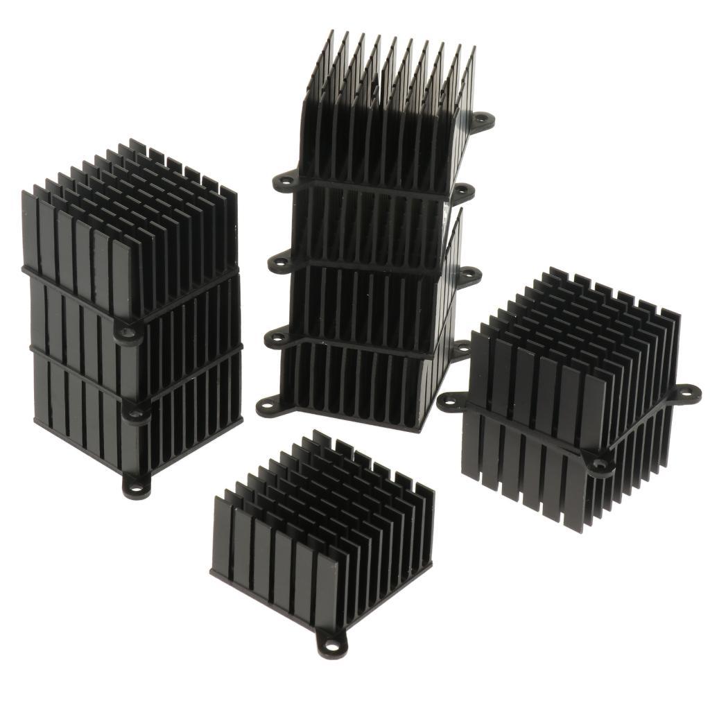 10x Aluminum Heatsink Amplifier Heat Sink Conductivity Cooler Fin 38x38x23mm