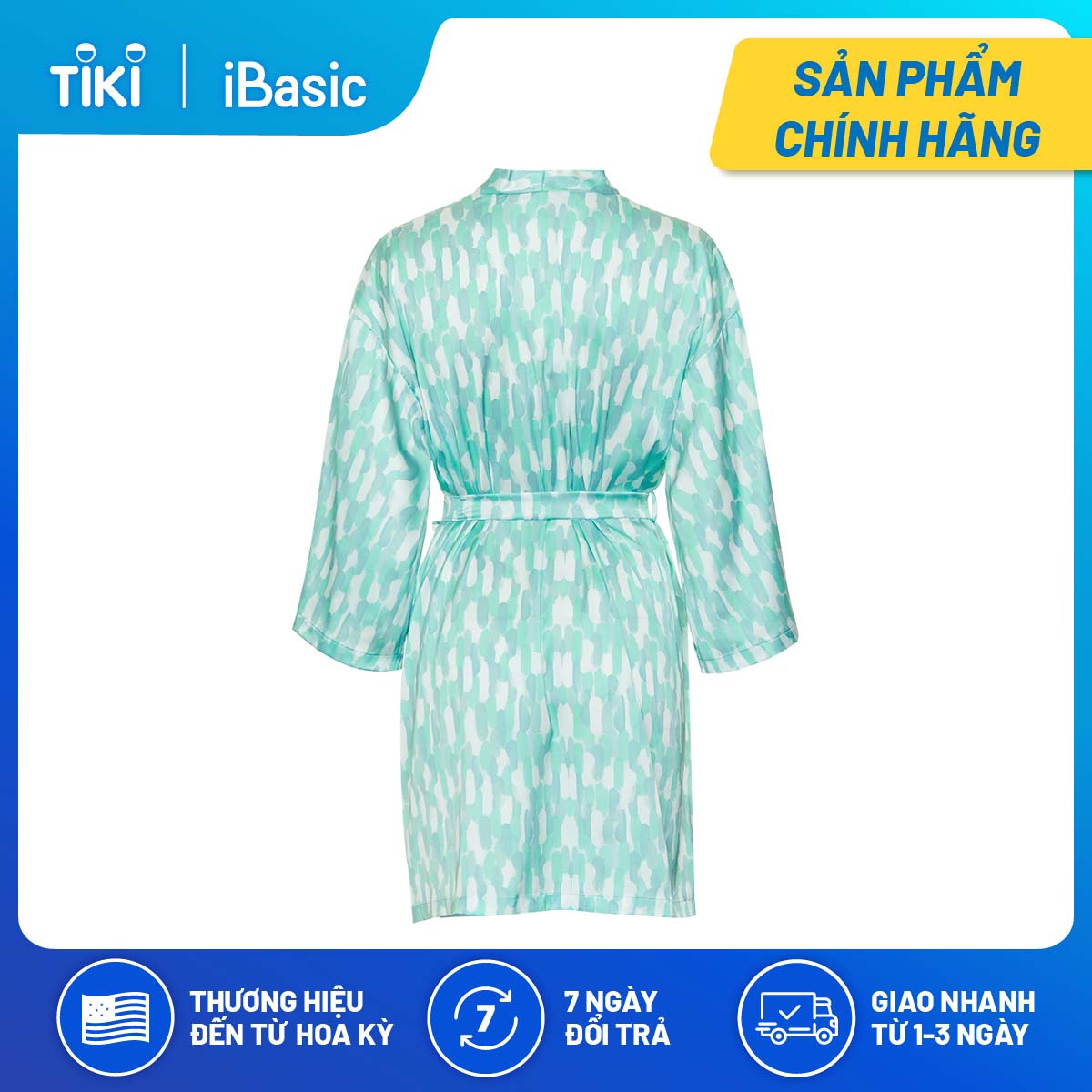 Áo choàng kimono lụa satin iBasic SW055