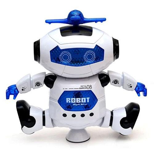 Đồ Chơi Robot Nhảy Múa Có Đèn Led Xoay 360