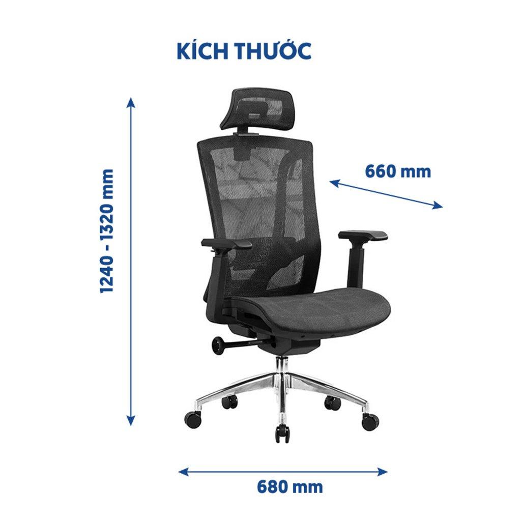 Ghế công thái học GOVI Ergonomic Plato PL04 Thiết kế bảo vệ sức khỏe