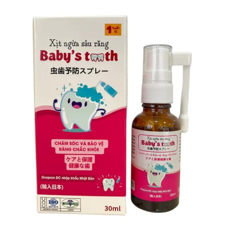 Xịt sâu răng trẻ em Baby's Tooth chống ngừa ngăn hôi miệng, sâu răng, ố vàng, hà mủn, sáng răng