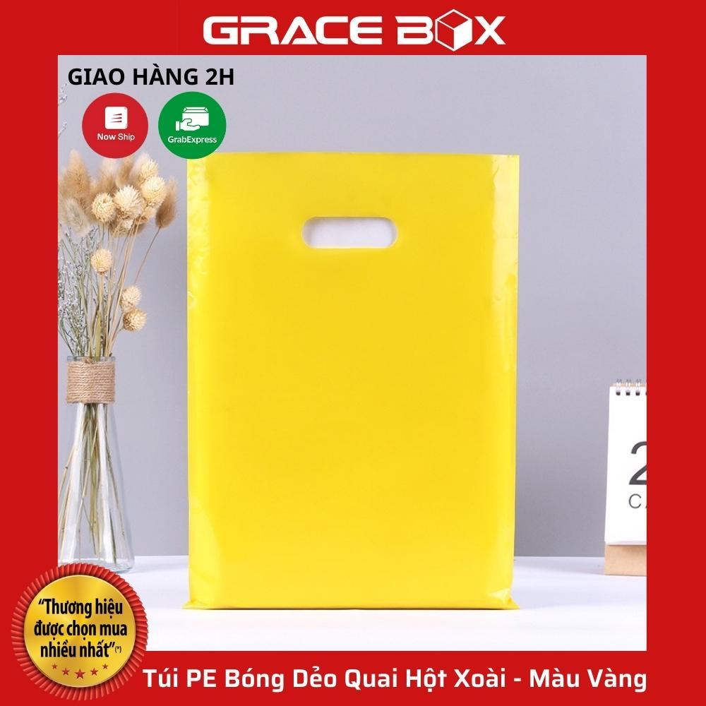 1 Kg Túi PE Bóng Dẻo - Nhiều Màu - Quai Hột Xoài Đựng Phụ Kiện, Quần Áo - Siêu Thị Bao Bì Grace Box