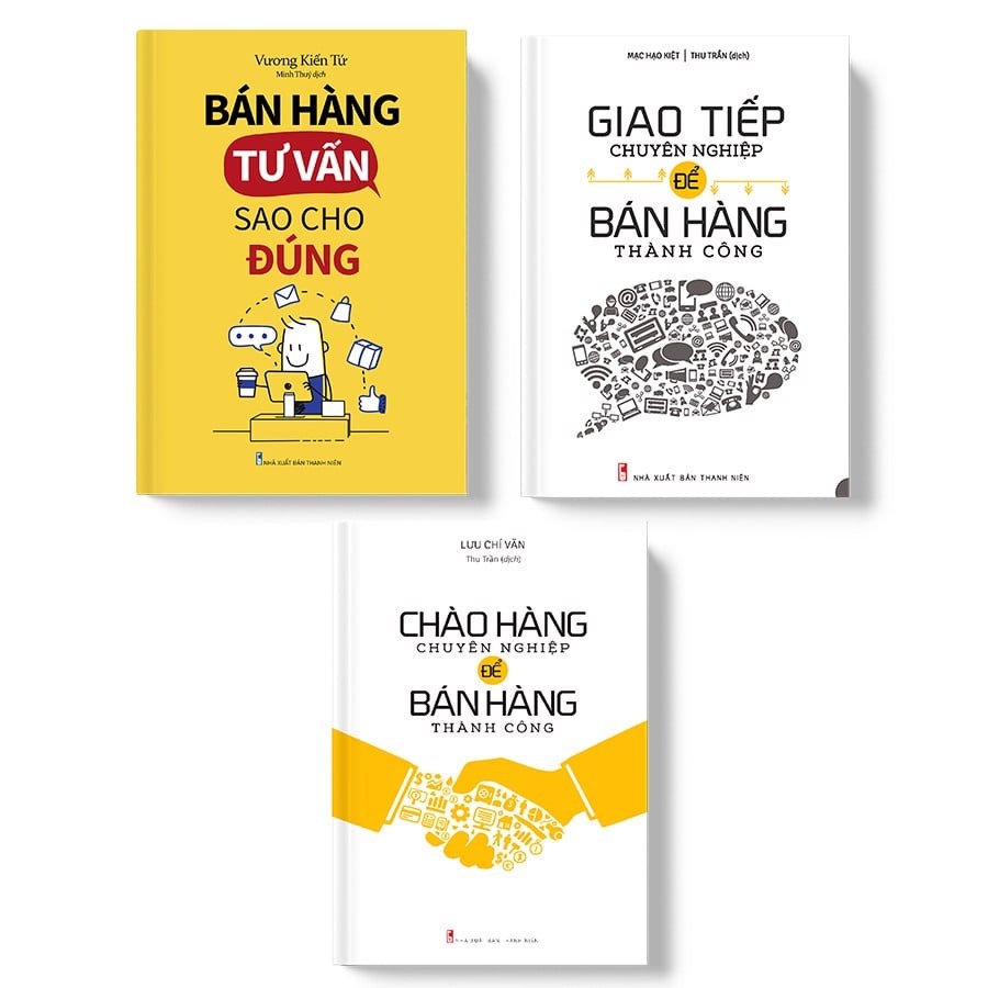 Sách: Combo Cẩm Nang Tư Vấn Bán Hàng ( Bán Hàng Tư Vấn Sao Cho Đúng + Chào Hàng Chuyên Nghiệp Để Bán Hàng Thành Công + Giao Tiếp Chuyên Nghiệp Để Bán Hàng Thành Công)