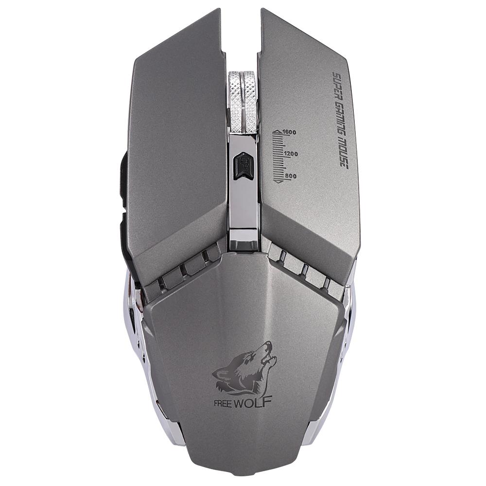 X11 Chuột Chơi Game Không Dây Pin Sạc 2.4G Không Dây Silicon LED Quang USB Ergonomic Chuột Chơi Game Lướt Chuột Cho Laptop/máy Tính