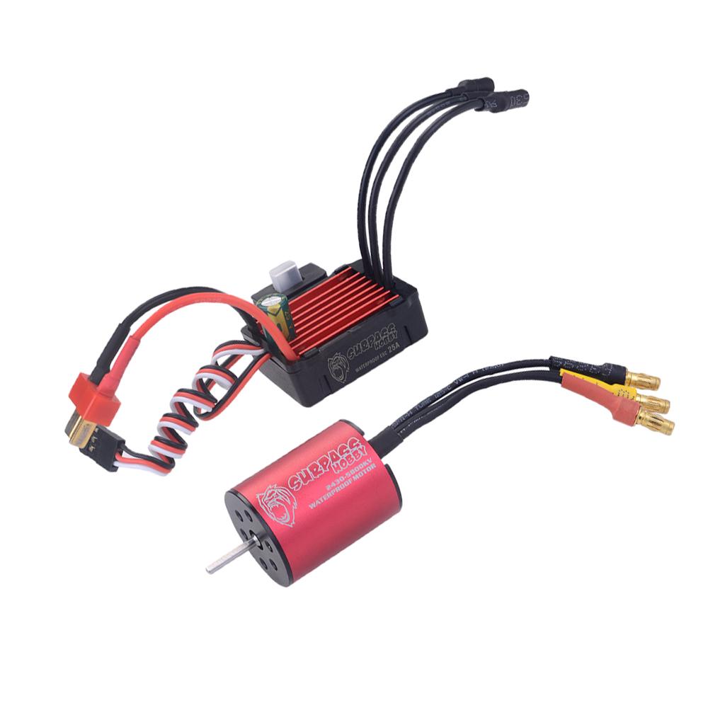 RC Xe Ô Tô Mô Hình Động Cơ Không Chổi Than & Điều Tốc Điện ESC với Nhiệt Nắp Đậy Bồn Rửa và Hướng Dẫn Sử Dụng