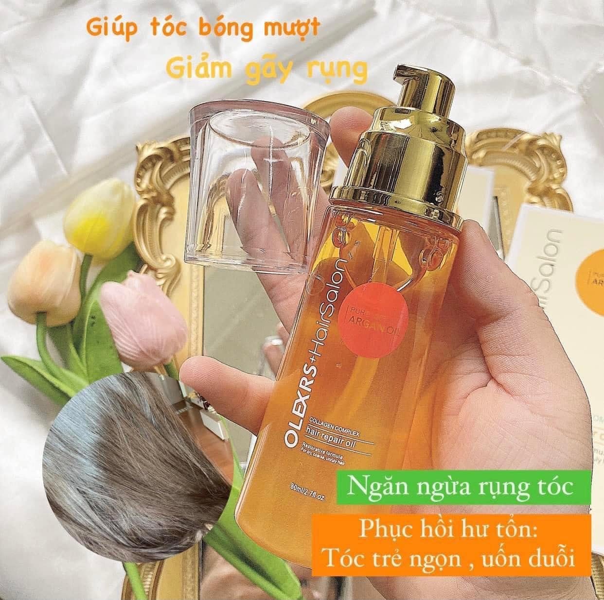 Tinh dầu dưỡng tóc OLEXRS Hairsalon phục hồi mái tóc hỗ trợ giảm rụng tóc 80ml