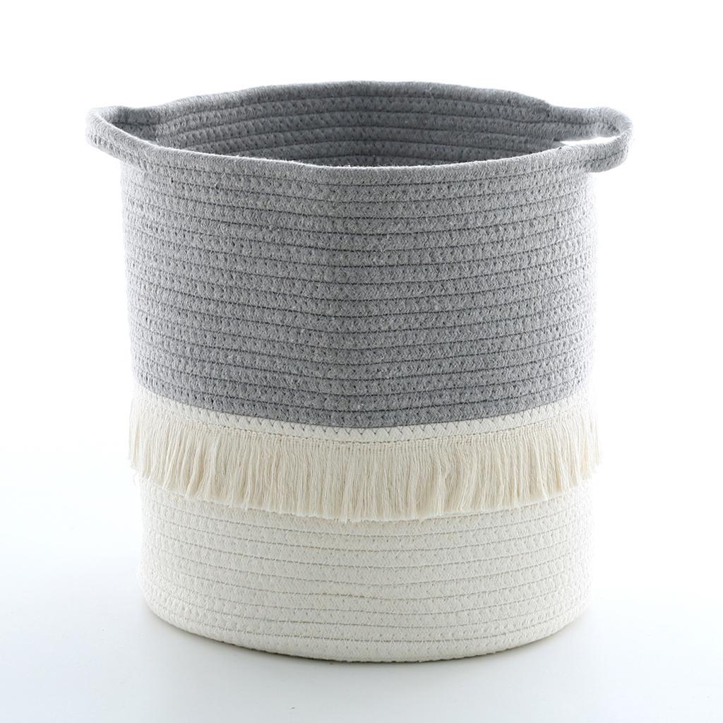 Cotton Rope Basket  100% Natural Cotton! Rope Basket, Woven Storage Basket, Blanket Basket Living Room, Toy Basket, Pillow Basket