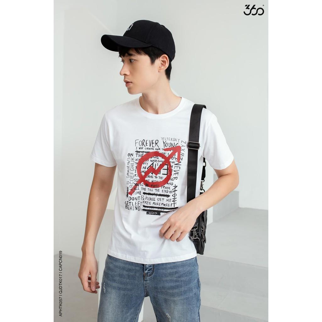 Sale Áo phông nam ngắn tay 360 BOUTIQUE áo thun nam cộc tay in hình - APHTK057 .