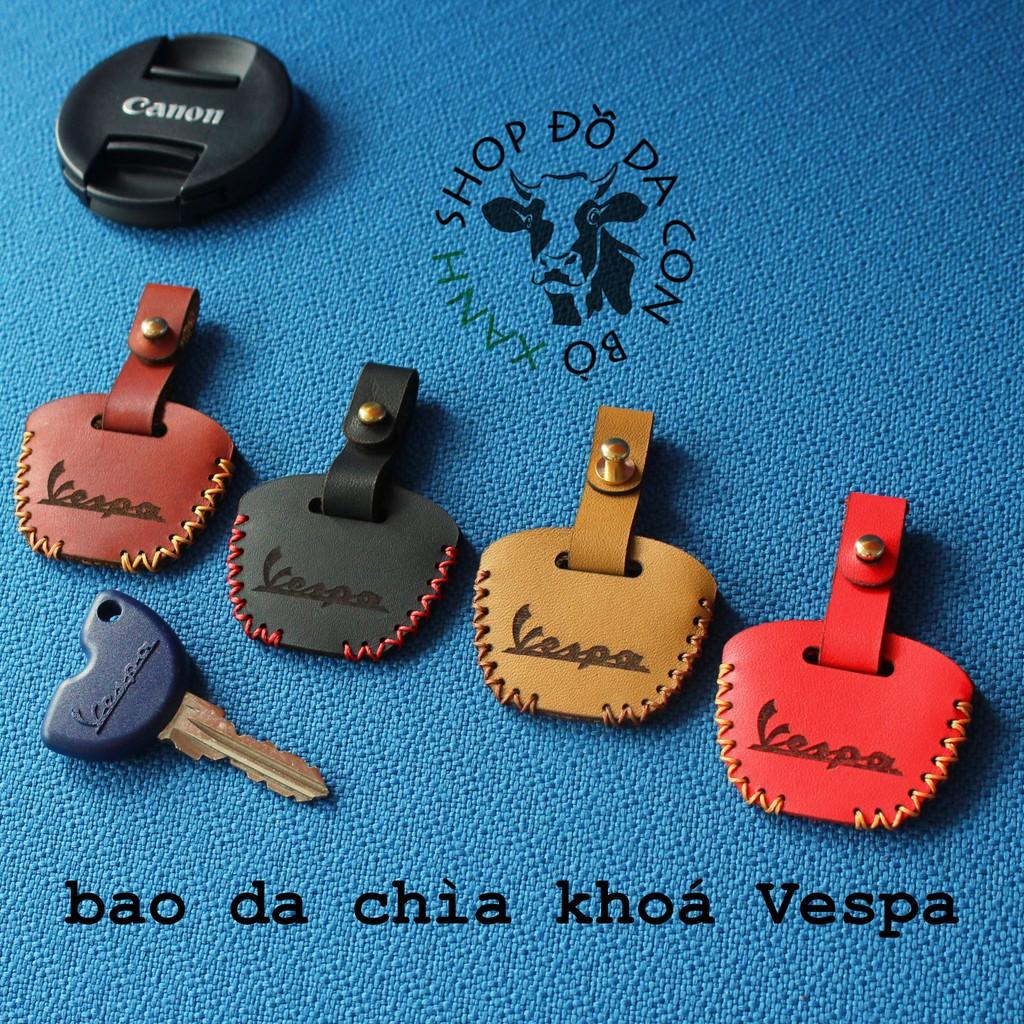 Bao da dành cho Chìa Khóa Vespa, remote tìm xe handmade da thật