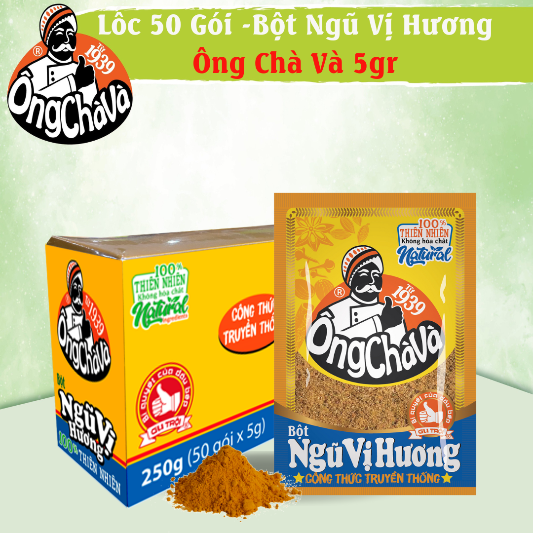 Lốc Bột NGŨ VỊ HƯƠNG Ông Chà Và 5g - Nguyên lốc
