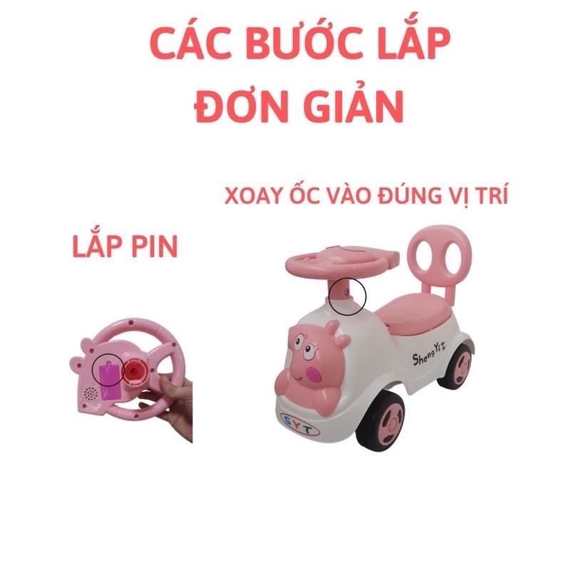 Xe chòi chân heo peppa ,xe chòi chân thỏ có phát nhạc có đèn vui nhộn màu sắc rực rỡ