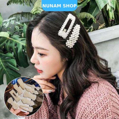 Túi 20 kẹp tóc ngọc trai nhân tạo nhiều mẫu xinh xắn cute Nunam Shop