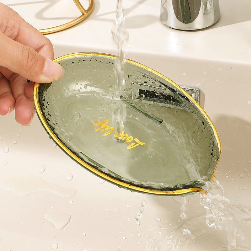 Khay Đựng Xà Bông Thoát Nước, Kệ Xà Phòng Rửa Tay Để Phòng Tắm, Nhà Bếp Decor Sang Trọng