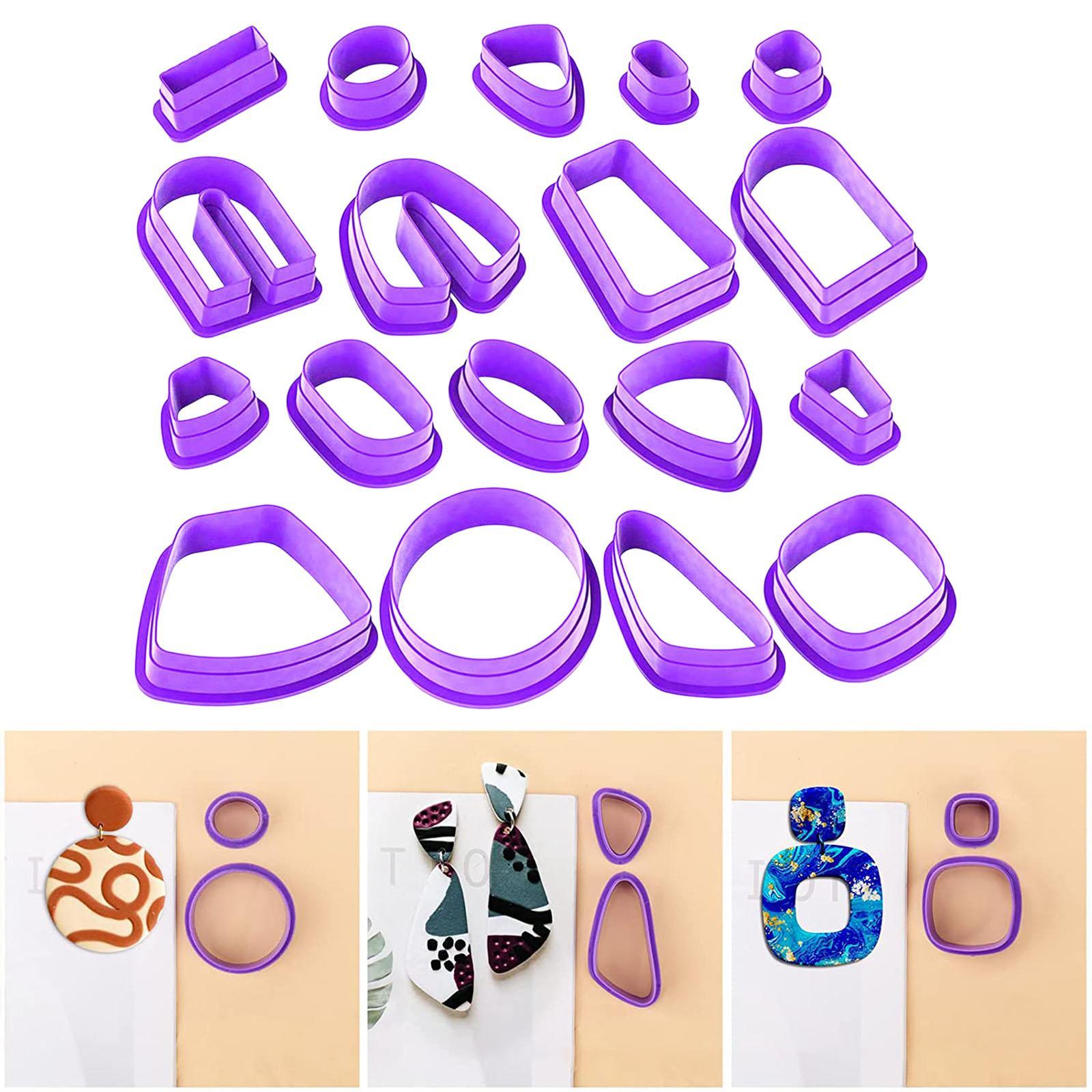 18Pcs Polymer Clay Cutters Polymer Clay Jewelry Different Shapes Clay Cutting Tools