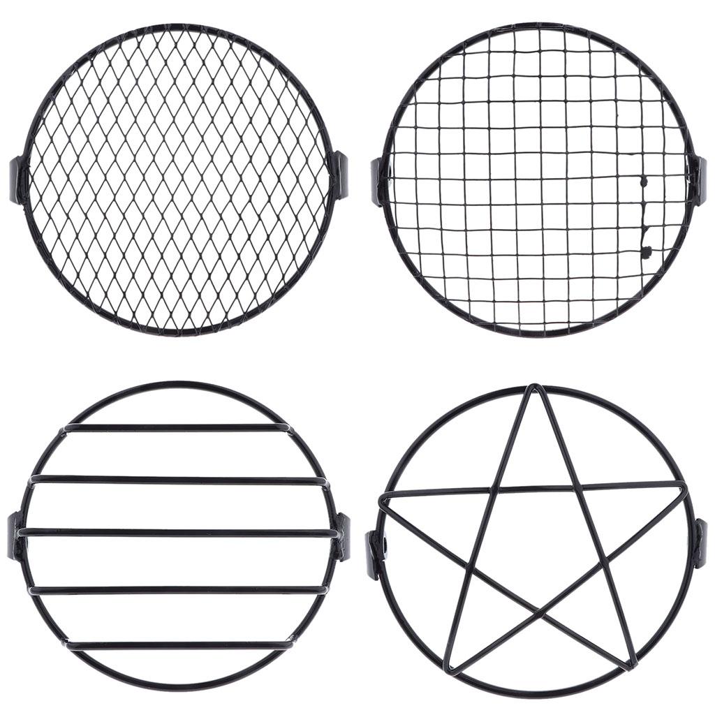 Metal Motorcycle Headlight Grille Cover Retro Grill Cover, Metal Headlamp Mounting Hardware for Honda GN125 CG125