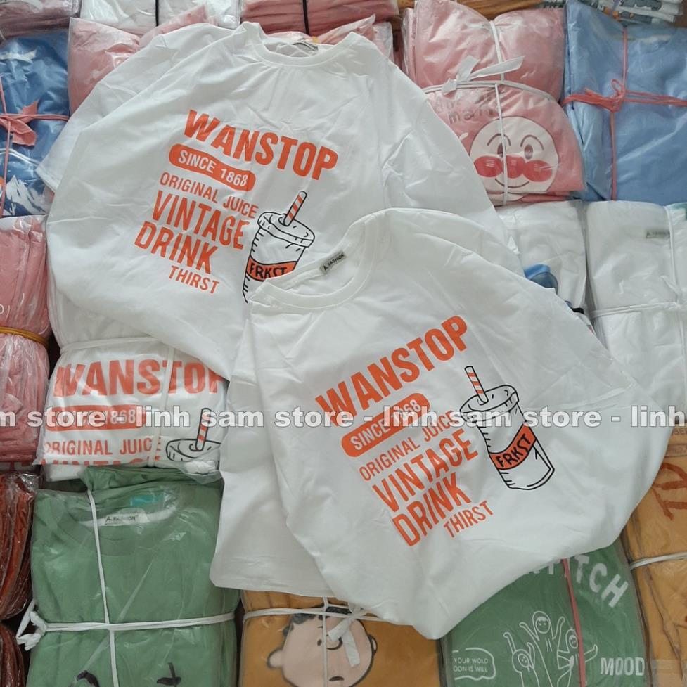 Áo thun nữ tay lỡ freesize phông form rộng Unisex, mặc cặp, nhóm, lớp.