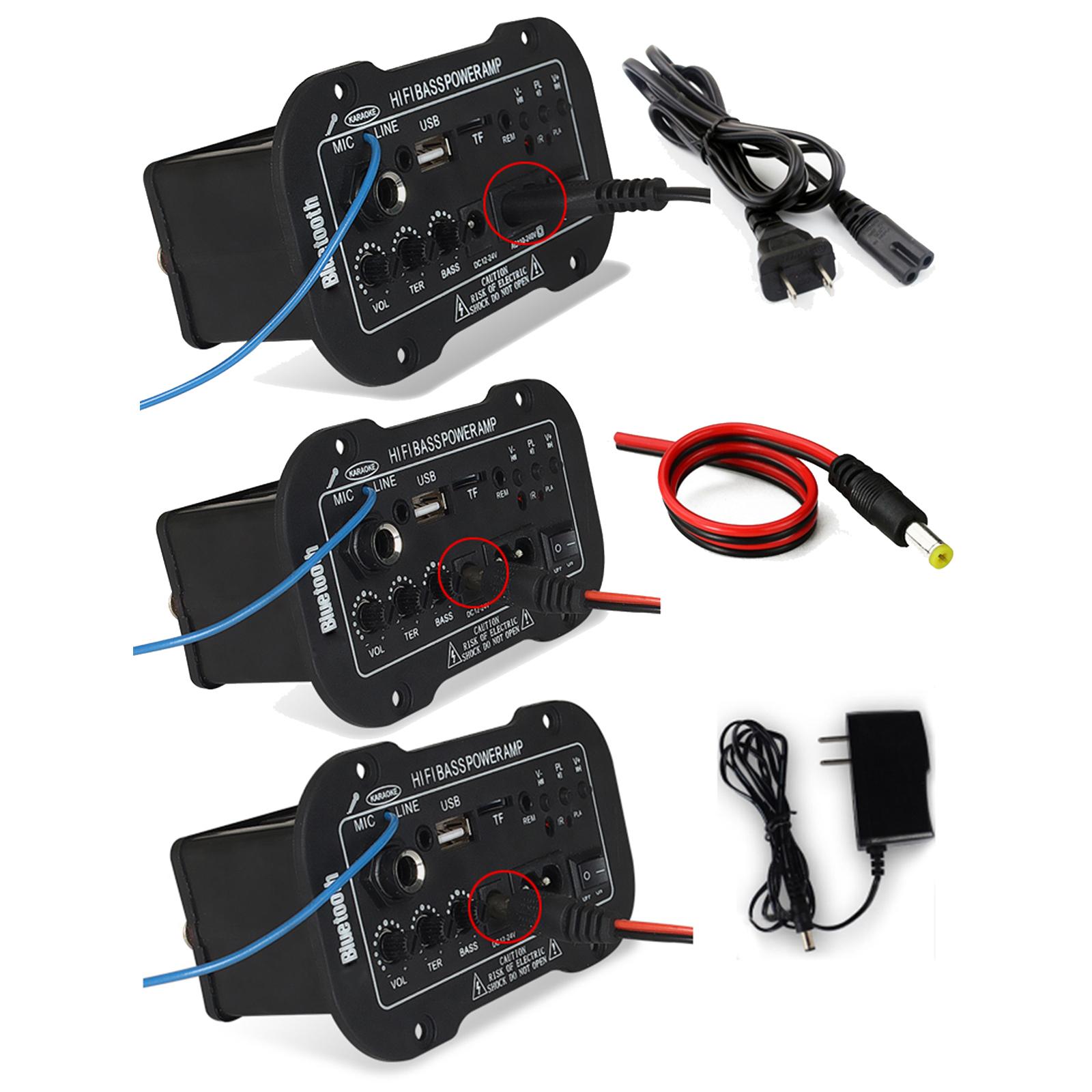 Bluetooth Hi-Fi Bass Power Amplifier AMP FM Subwoofer DIY for Car Theater