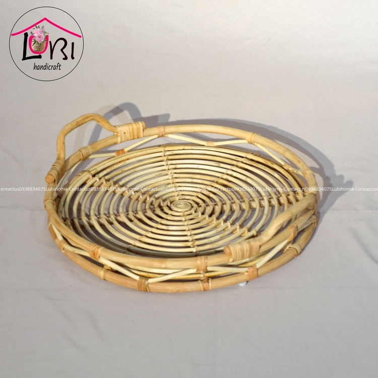 Khay mây tròn đựng đồ - bộ 3 - sang trọng, tinh tế