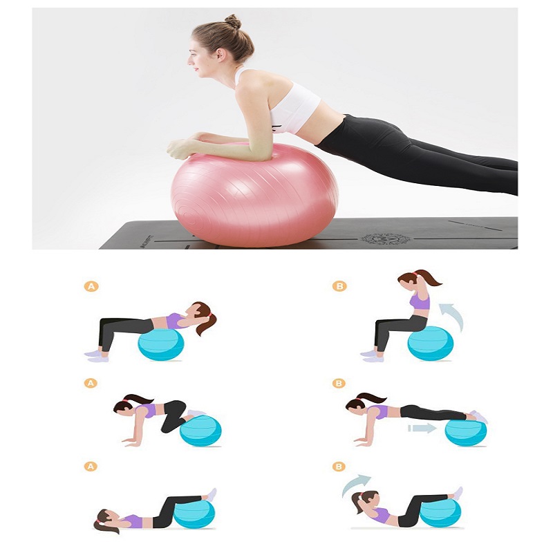 Bóng trơn size 75cm, trong lượng 1kg, chất liệu PVC chịu lực cao , Thể Hình, tập GYM , YOGA đủ màu