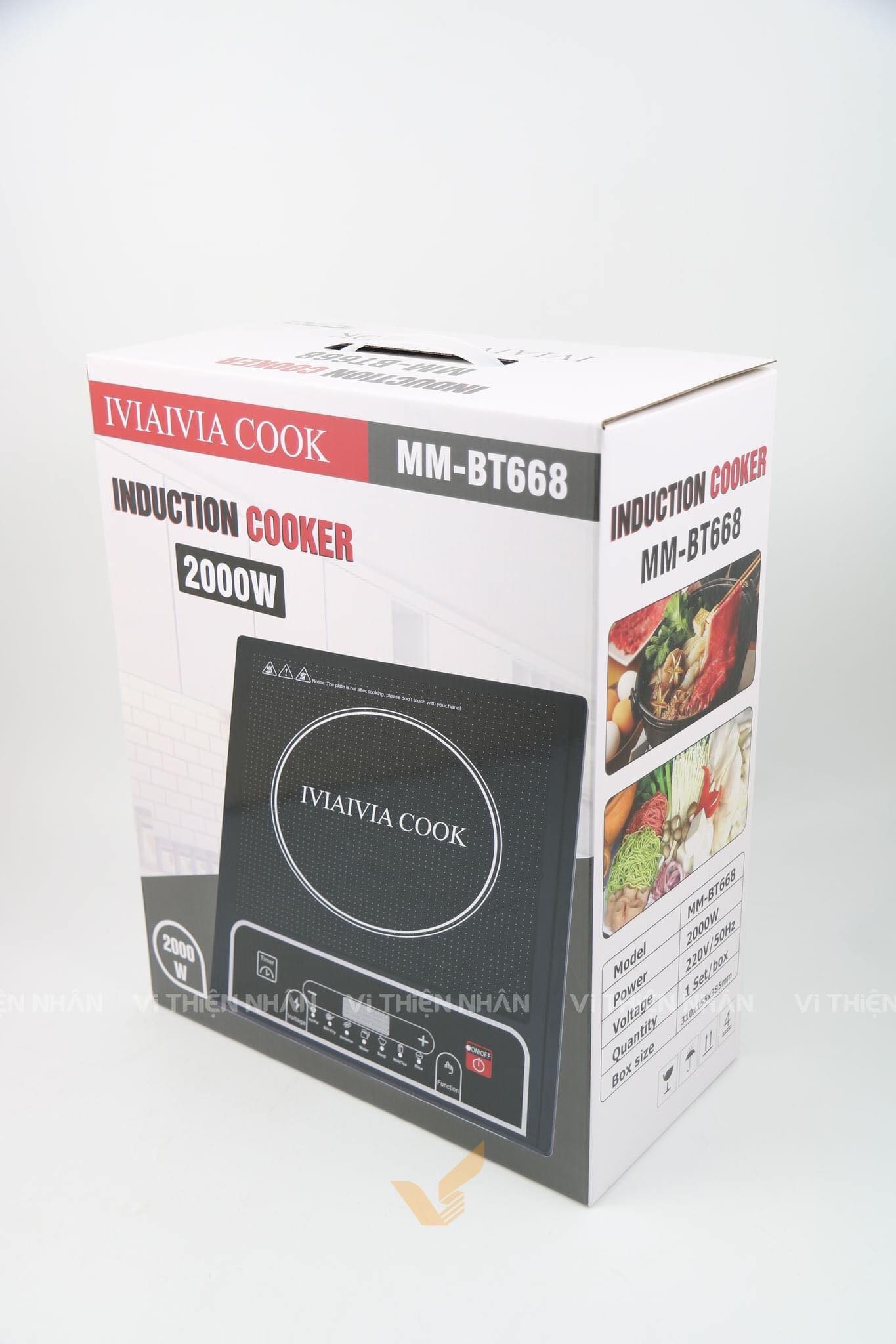 Bếp Điện Từ Đơn Kèm Nồi Lẩu Inox IVIAIVIA COOK MM-BT668 - Hàng Chính Hãng