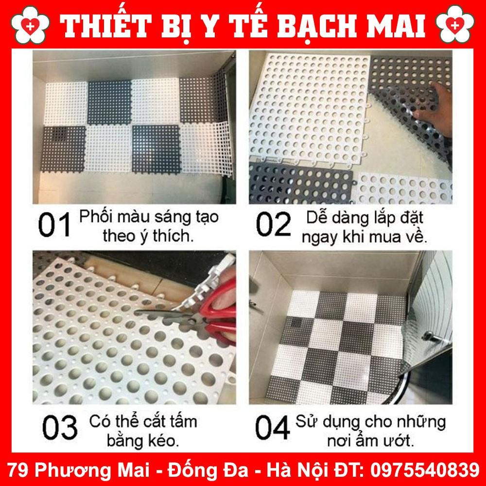 Tấm Thảm Nhựa Lót Sàn Lỗ Kháng Khuẩn Chống Trơn, Trượt, KT30*30cm Sạch Sẽ, Thoáng Mát, Êm Chân, An Toàn