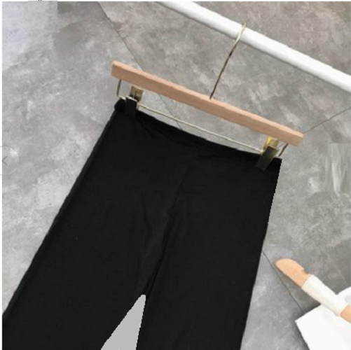 Quần Legging Nữ ngắn không túi màu đen thun co giãn 4 chiều, vải đẹp dày, thoáng mát