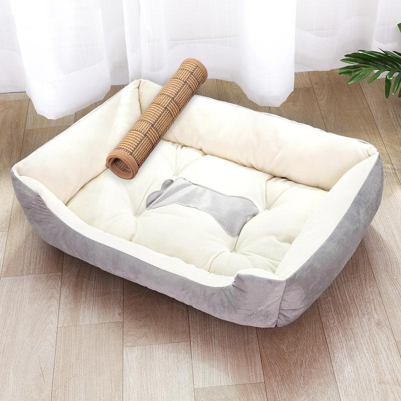 Phong cách mới nhất cũi chó bốn mùa đa năng có thể tháo rời và giặt được thảm mùa đông ấm mèo cũi giường cho chó cưng lớn chó nhỏ đồ dùng cho thú cưng