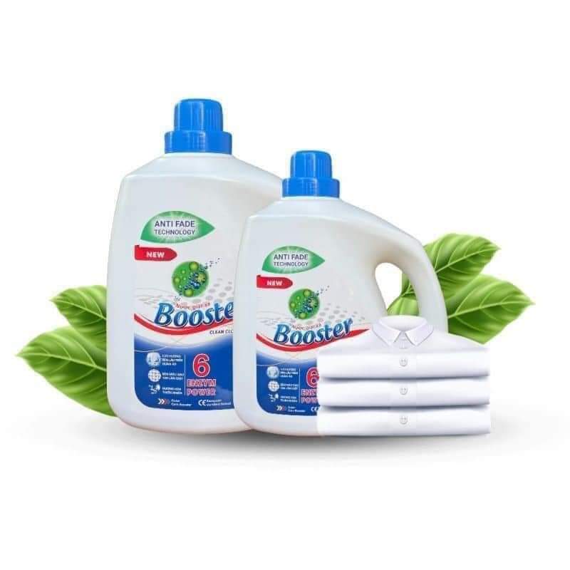 Nước giặt xả Booster can 3,7 kg hương hoa tự nhiên giặt sạch, lưu hương lâu