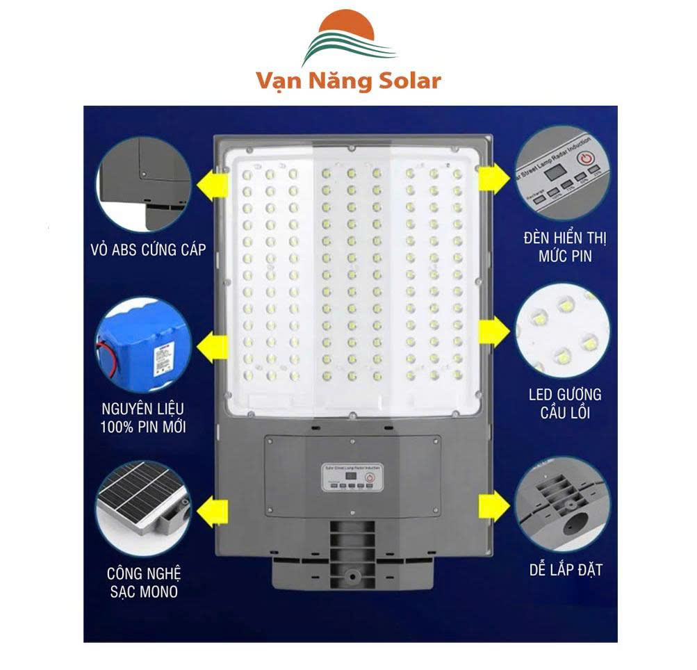 Đèn Đường Năng Lượng Mặt Trời Liền Thể VẠN NĂNG SOLAR 800W Chờ duyệt