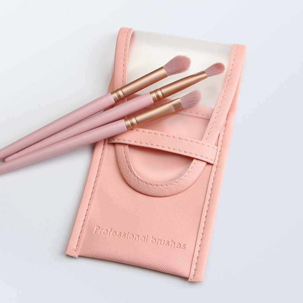 Matte PU Leather Makeup Brushes Organizer Bag Portable Eyeliner Pen Holder