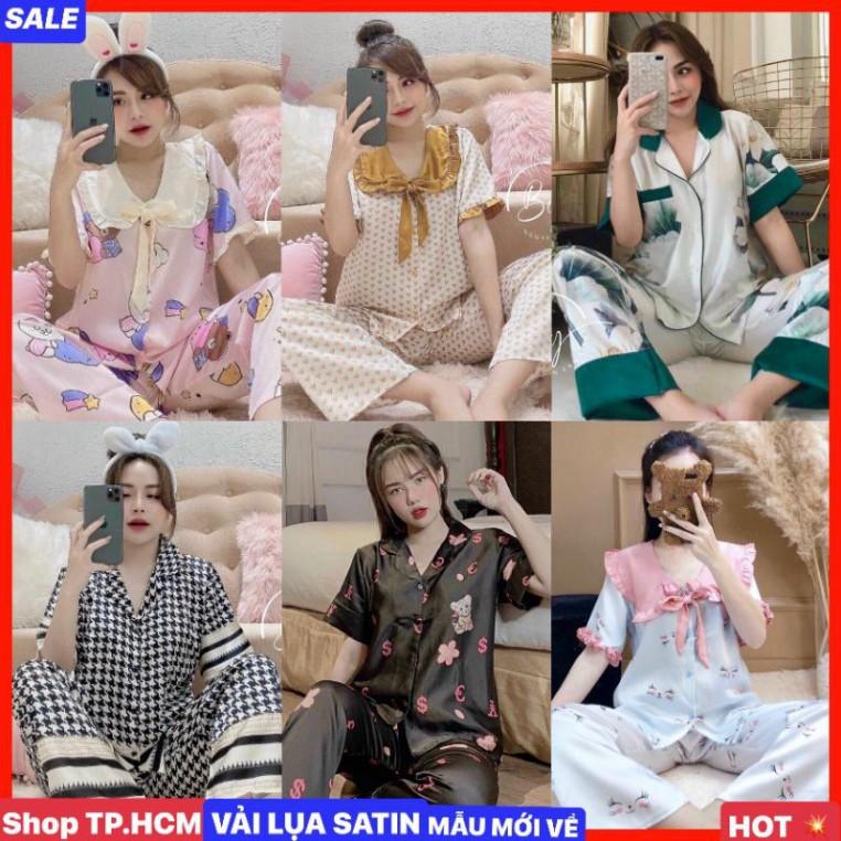 Pijama lụa satin cộc dài hàng loại 1