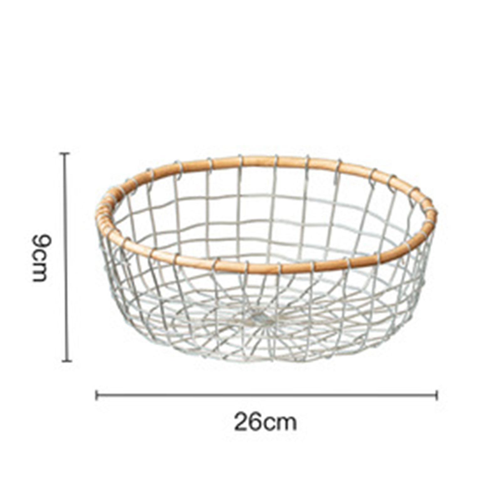 Kitchen Fruit Basket Snack Fruit Holder Wire Basket Food Snacks Baskets Chicken Egg Storage Basket for Living Room Restaurant