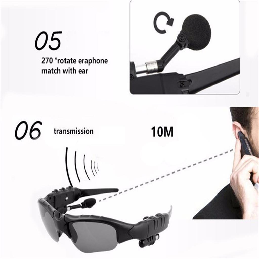 Bluetooth Glasses Sport Sunglasses Headset Cycling Music Earphone