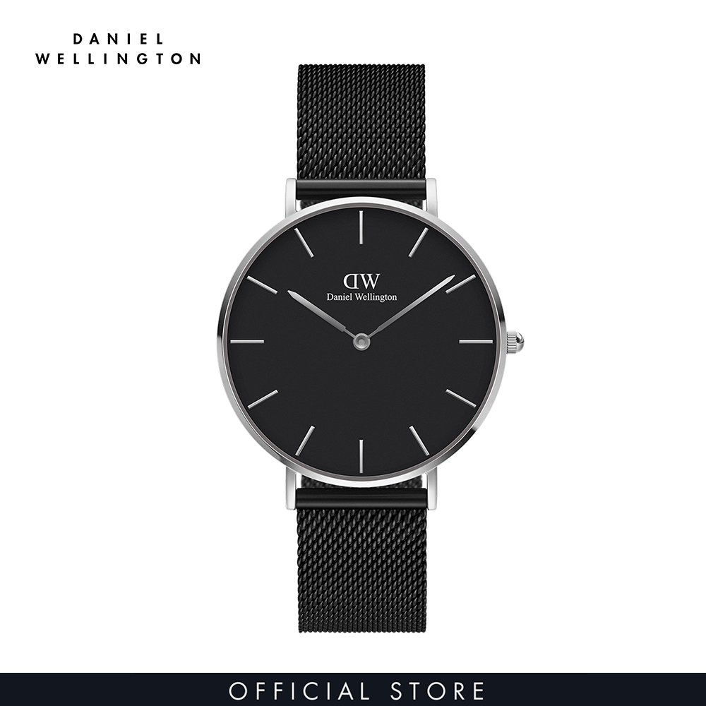 Đồng hồ Nữ Daniel Wellington dây lưới - Petite Ashfield mặt