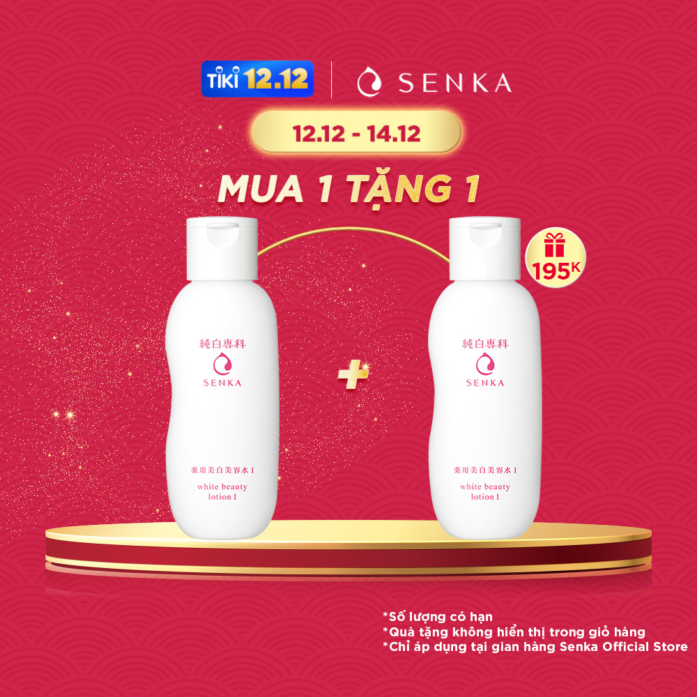 [MUA 1 TẶNG 1] Nước dưỡng làm mềm và trắng da Senka White Beauty Lotion I 200ml x 2