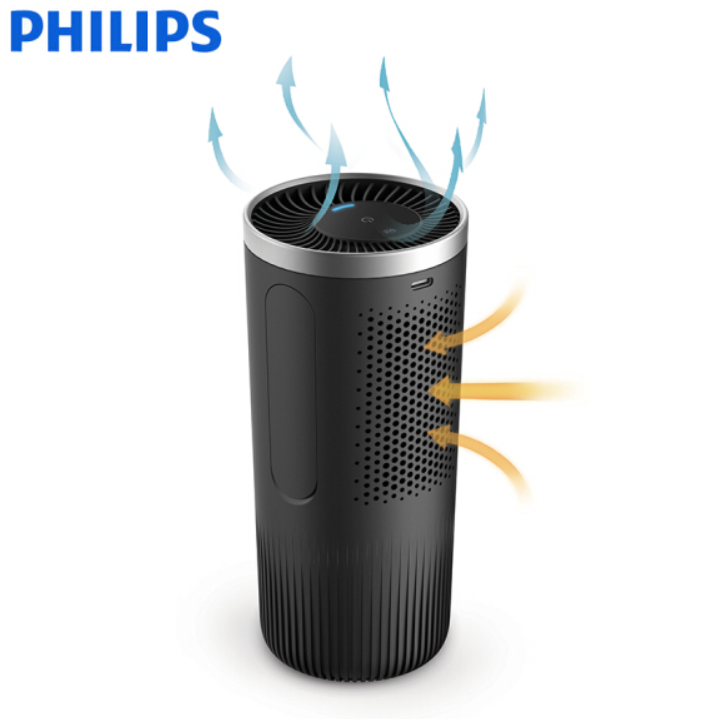 Máy khử mùi, lọc không khí dạng cốc trên xe ô tô Philips GP3601 công nghê SaniFiler Plus - HÀNG NHẬP KHẨU