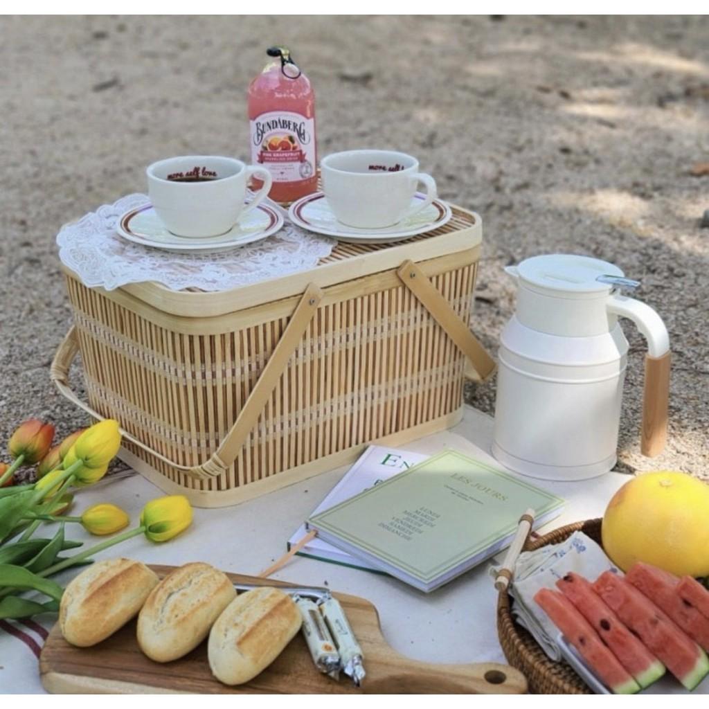 Giỏ mây đựng trái cây picnic/ đi du lịch/ trang trí tiện lợi