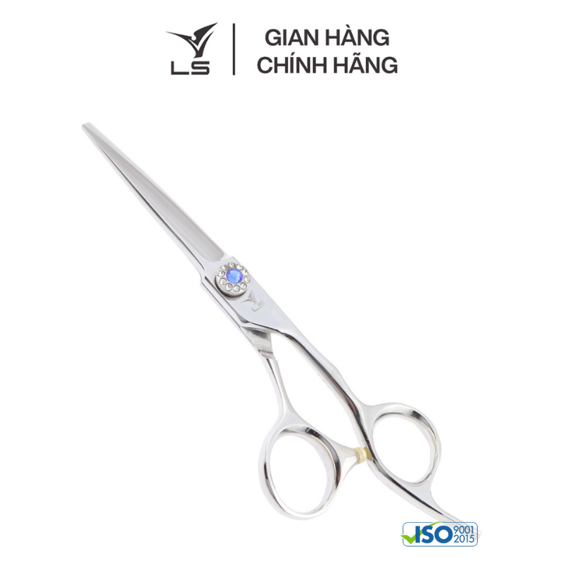 Kéo cắt tóc LS lưỡi thẳng quai offset vênh đỡ ngón cố định FA73/5.5