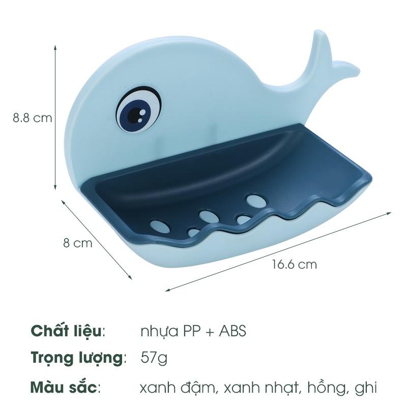 Khay Đựng Xà Phòng Hình Cá Heo Cute Dính Tường