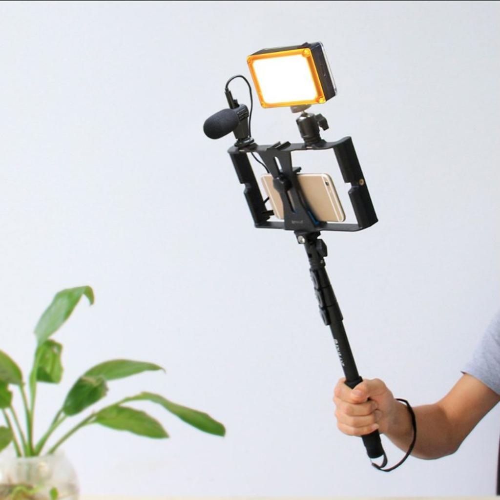 Camera Cage Stabilizer Mobile Phone Video Rig Fill Light Holder Bracket