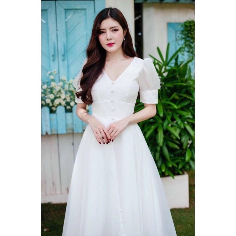 DỰ TIỆC SANG TRỌNG VỚI VÁY XOÈ TIỂU THƯ - CÓ SIZE M/L ĐẾN 58KG - MS119YMM MM