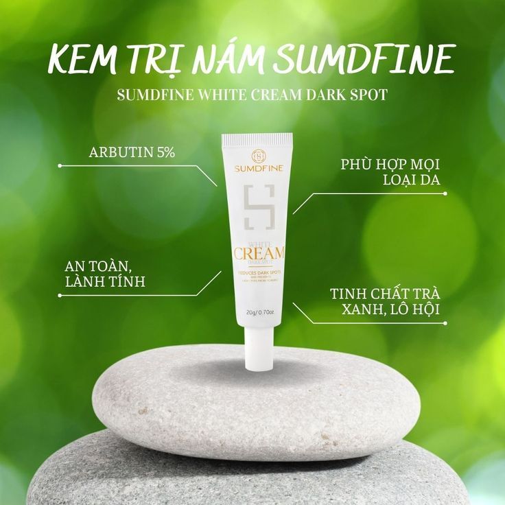 KEM GIẢM NÁM SUMDFINE WHITE DARK SPOT – ARBUTIN 5% 20g