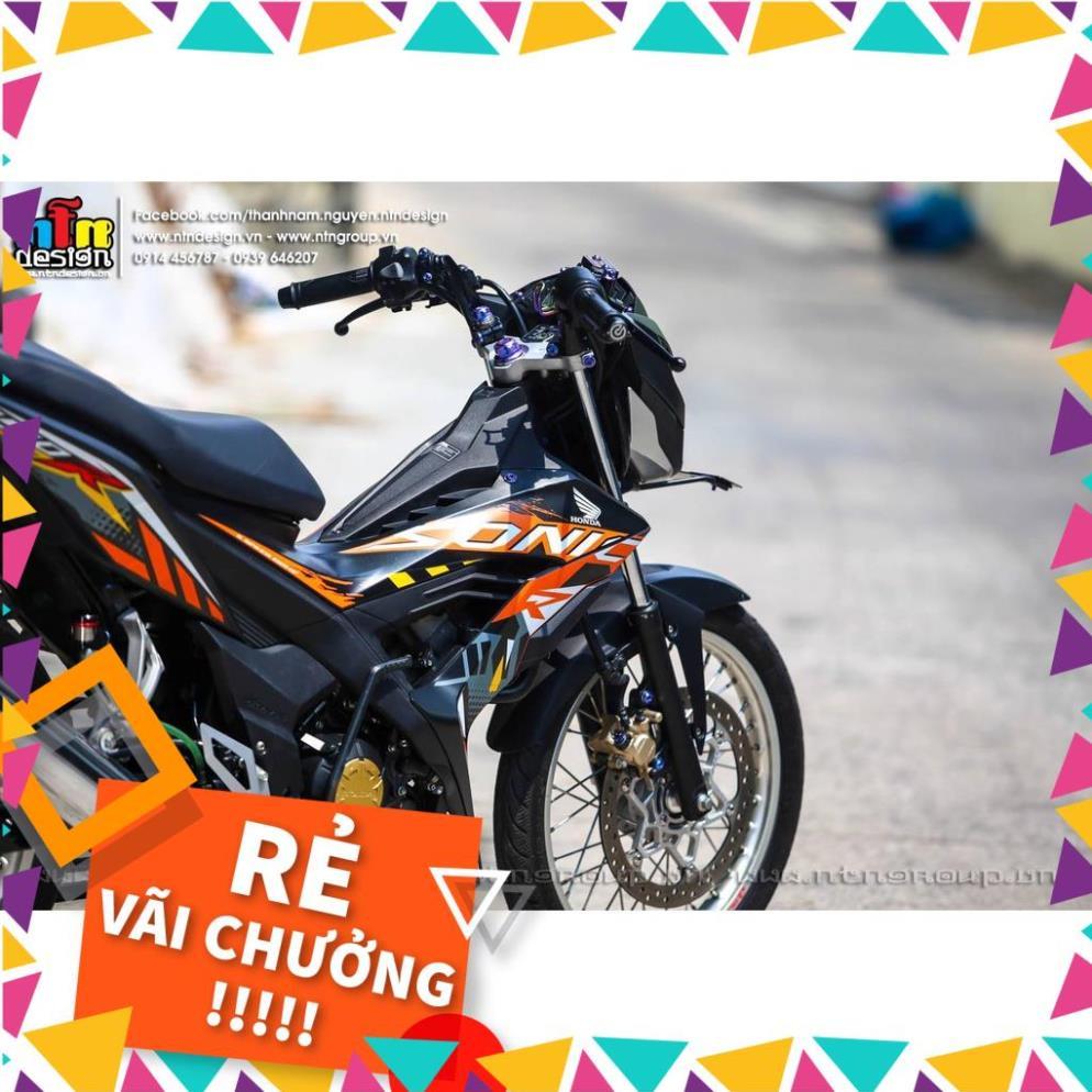 Tem Rời Sonic Mẫu Cam Đen Trắng