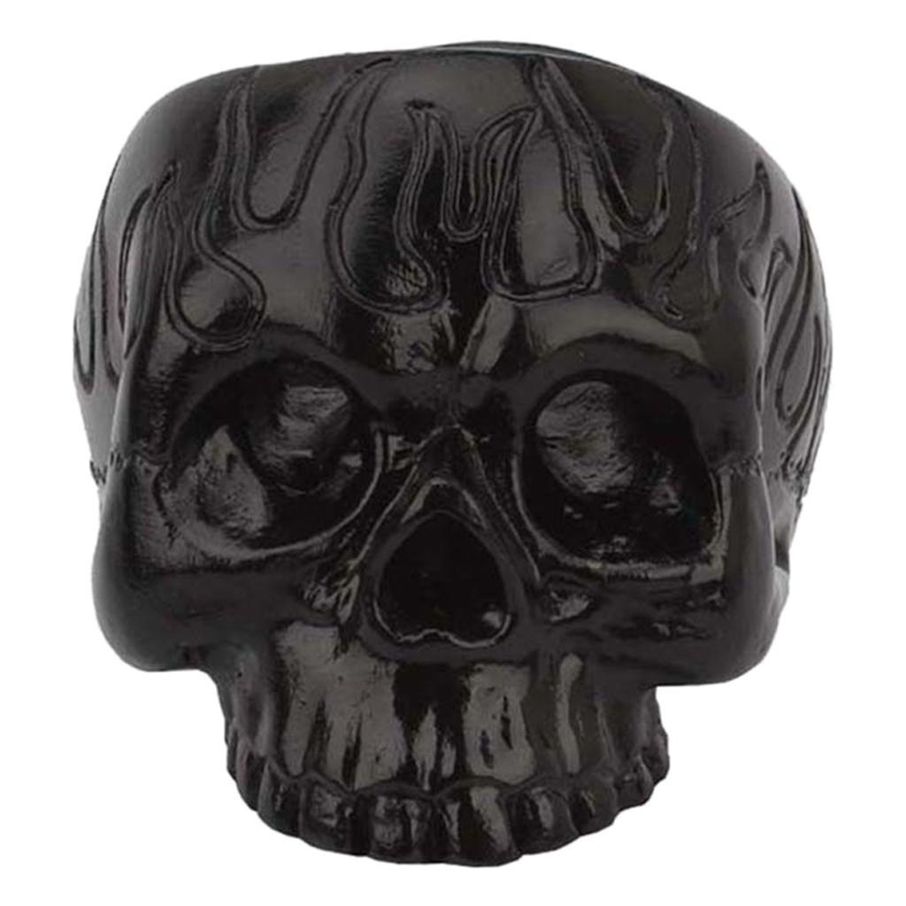 2X Black Skull Candle Holder Candlestick Figurine Coffee Table ...